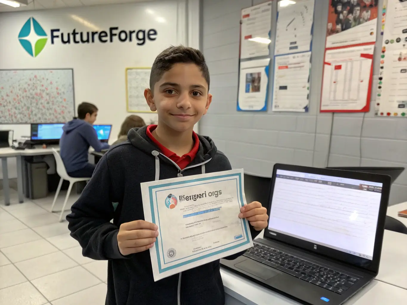 An image of a student receiving a certification, symbolizing the achievement and industry recognition gained through digitaluk.site's training programs.